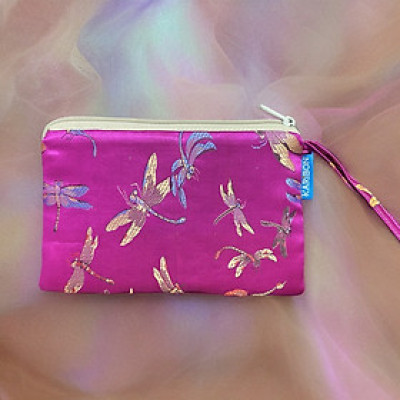 Túi – Ví Vải MINI đựng đồ cá nhân – Karibon - Gấm Hồng Cánh Sen 