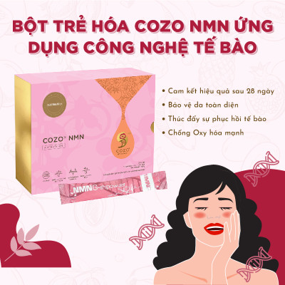 Bột Uống Dưỡng Da Toàn Diện Cozo NMN Giúp Làm Trắng Da, Bảo Vệ Khỏi Tia UV, Ngăn Ngừa Lão Hóa, và Tái Tạo Tế Bào Da Toàn Thân