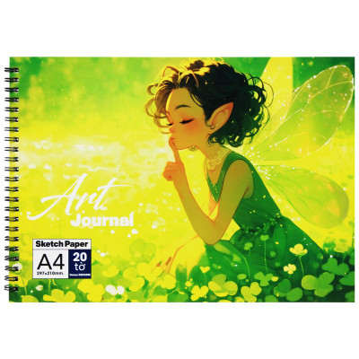Tập Vẽ Lò Xo Art Journal A4 - 40 Trang 220gsm - The Sun - Manga Girl 01