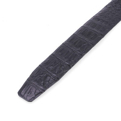 Thắt Lưng Nam Da Cá Sấu Gai Bụng Bản Lớn Đầu Kim Huy Hoàng HT4228 - Đen