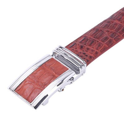 HP4709-10-11-12 - Thắt lưng nam da cá sấu Huy Hoàng gai lưng 4P đầu kim màu đen, nâu đất, nâu đỏ, vàng