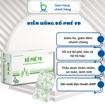 Viên Uống Bổ Phế YB Hỗ Trợ Giảm Ho, Giảm Đờm, Bổ Phế Hiệu Quả - 30 viên