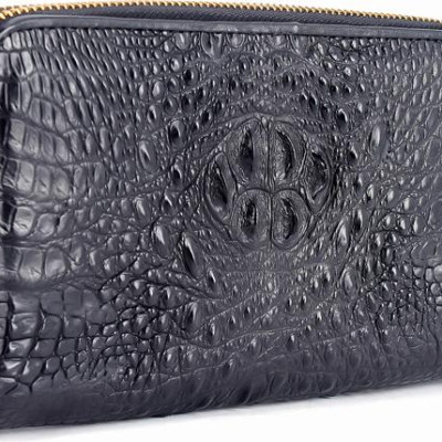 Ví nữ da cá sấu 2 khóa nguyên con Huy Hoàng nhiều màu HT3260-61-62-63