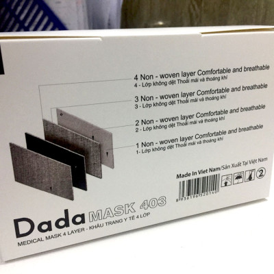 Khẩu trang Dada Mask 4 Lớp - Hộp 50 cái (DC403)