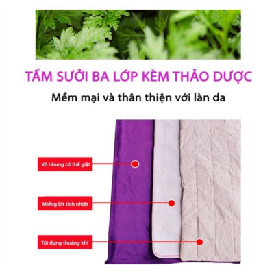 Thảm ngải cứu đông y Trung Hoa 60*150cm sưởi ấm, hỗ trợ điều trị đau mỏi vai gáy xương khớp, Đệm sưởi điện ngải cứu đông y - Hàng chính hãng