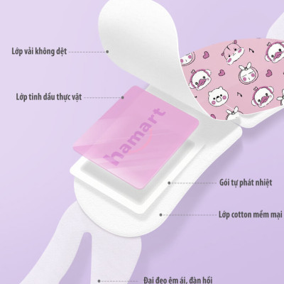 Hộp 5 Mặt Nạ Mắt Nóng Xông Hơi Nước Ngải Cứu Spa Chườm Ấm Mắt Ngủ Ngon Giảm Khô Nhức Mỏi Quầng Thâm 