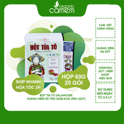 Bột Tía Tô Sấy Lạnh Nguyên Chất Dalahouse Hỗ Trợ Hạ Sốt, Thải Độc, Làm Sáng Da Giúp Cơ Thể Săn Chắc – Hàng Chính Hãng