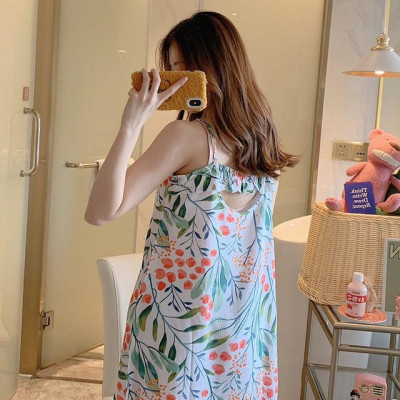 Váy nữ 2 dây vải lanh siêu mát