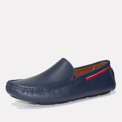 Giày MICHILUX Da Bò Thật Chính Hãng Classic Moccasin CSMS0 Màu Xanh Navy