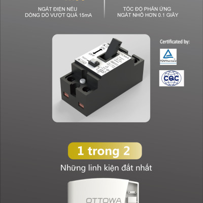 Máy tắm nước nóng OTTOWA TH45P01- Hàng chính hãng