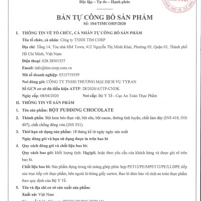 Pudding chocolate Déli - Túi 1Kg