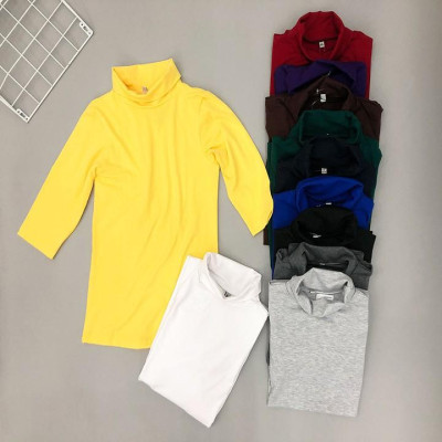 Áo thun cổ lọ nữ chất cotton cao cấp co giãn T17