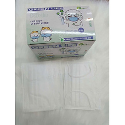 Khẩu trang y tế trẻ em kháng khuẩn GREEN LIFE - SMS trắng
