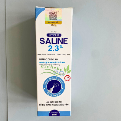 HYPER SALINE 2,3% – Xịt mũi NaCl ưu trương (Chai 30ml)