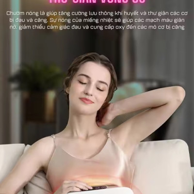 Đai Massage Bụng Hỗ Trợ tan Mỡ Bụng, Xoa Bóp Cùng Lúc Làm Nóng, Mát Xa Cổ Vai Lưng Đùi