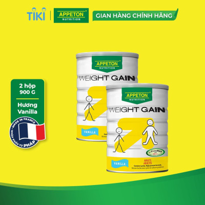 Combo 2 Sữa Appeton Weight Gain cho Người lớn hương Vanilla lon 900g