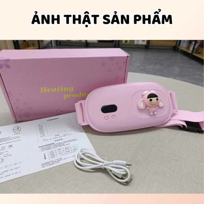 Máy chườm nóng hỗ trợ giảm đau bụng kinh có 3 mức nhiệt, Pin sạc UBS, món quà ý nghĩa tặng người yêu