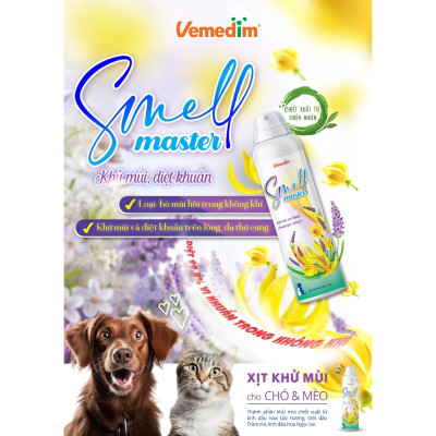Xịt khử mùi chó mèo Vemedim Smell Master (chai 150ml)