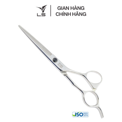Kéo cắt tóc LS lưỡi thẳng quai offset vênh đỡ ngón cố định JP602