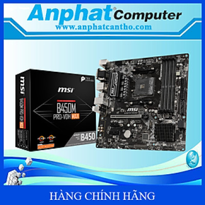 Bo mạch chủ Main MSI B450M PRO-VDH MAX Socket AM4 - Hàng Chính Hãng
