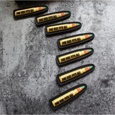 Patch mô hình viên đạn PVC dán quần áo_ba lô_nón