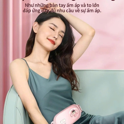 Máy chườm nóng hỗ trợ giảm đau bụng kinh có 3 mức nhiệt, Pin sạc UBS, món quà ý nghĩa tặng người yêu