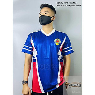 Áo Bóng Đá Retro Tuyển Nam Tư 1990 - Sân Nhà bản cao cấp vải Cotton Polyester
