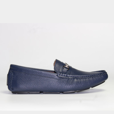 Giày MICHILUX Da Bò Thật Chính Hãng Horse Bit Moccasin CSHM0 Màu Xanh Navy