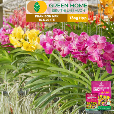 Phân NPK 15-5-20 Greenhome, Minro, Bao 1Kg, Kích Ra Hoa, Tăng Đậu Trái Trên Kiểng, Cây Ăn Trái, Củ