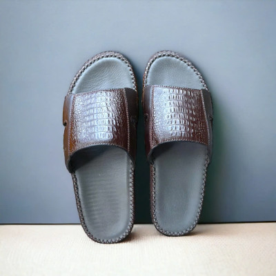 DÉP QUAI NGANG CHẤT LIỆU DA BÒ VATIS VA2046 | KHÂU ĐẾ CHẮC CHẮN