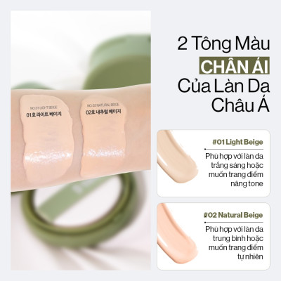 Phấn nước trang điểm căng bóng thuần chay GLAMRR Q VEGAN SUPER GLOW CUSHION (1 lõi x 15g) by Gilaa