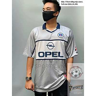 Áo Bóng Đá Retro PSG 1999 - Sân Khách bản cao cấp vải Cotton Polyester