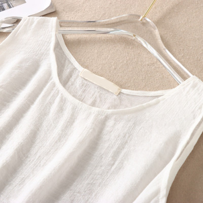 Áo kiểu nữ sát nách, chất liệu đũi mềm mát kèm dây thắt eo cá tính Haint Boutique Ale06