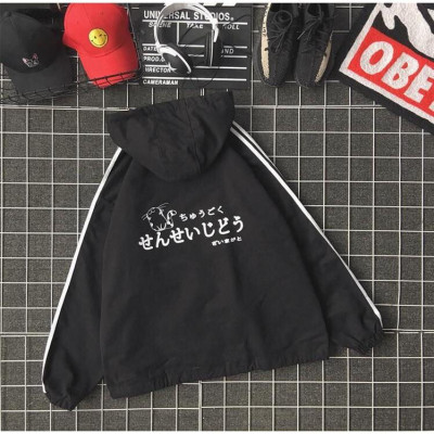 Áo khoác dù chữ nhật phối 3 sọc tay M050