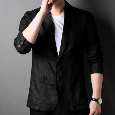 Áo khoác blazer nam tay dài form rộng thiết kế 2 cúc sang trọng,thanh lịch