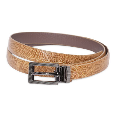 HC5411-12-15-16 - Dây thắt lưng nữ da đà điểu Huy Hoàng 2,5P trơn màu đen, nâu đất, nâu đỏ, vàng bò