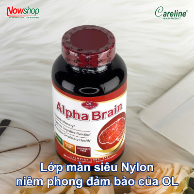 Alpha Brain Olympian Labs hộp 60 viên bổ não giảm đau đầu chóng mặt giảm căng thẳng tăng trí nhớ