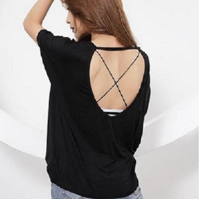 Áo thun nữ thời trang cách điệu phần lưng áo from rộng cá tính