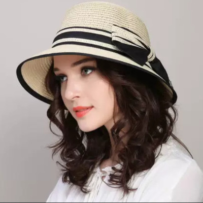 Nón mũ cói rộng vành đi biển chống nắng Vazano thời trang Hàn Quốc dona25082501