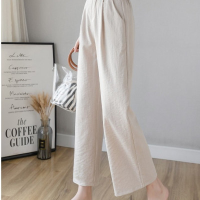 Quần đũi nữ ống rộng, dài - Quần culottes đũi dáng dài ống rộng dáng suông Hot Trend Haint Boutique HB38