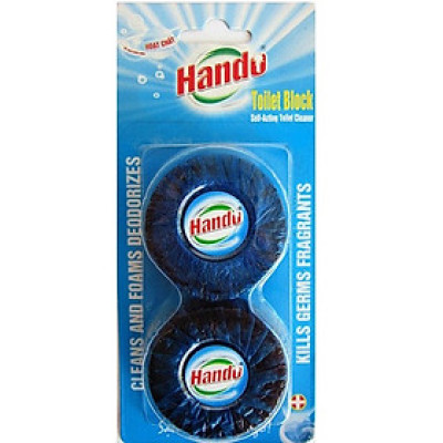 Vỉ 2 viên tẩy xanh vệ sinh làm thơm diệt khuẩn bồn cầu, toilet Hando