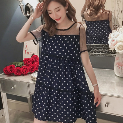 Đầm bầu họa tiết hình sao DB10