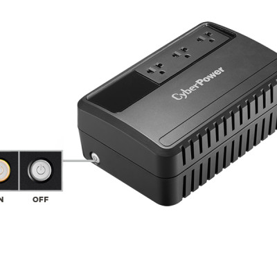 Bộ lưu điện UPS CyberPower BU600E - 600VA / 360W -  Tích hợp công nghệ ổn áp AVR, Công nghệ tiết kiệm điện GreenPower, công nghệ Line Interactive - Hàng chính hãng