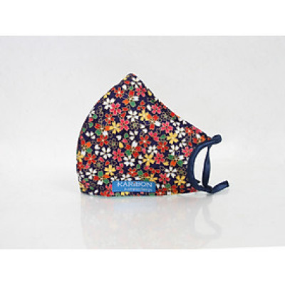 Khẩu trang Karibon Cotton 8 lớp lọc bụi Nhật Hoa Màu Xanh 