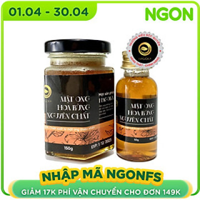 Mật ong hoa rừng nguyên chất loại 150g (lọ thủy tinh)
