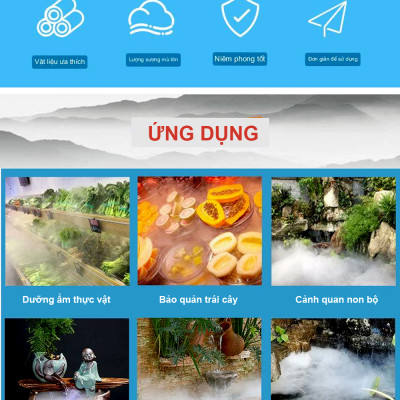 Máy tạo khói hồ cá Koi Loại Lớn 10 đầu, 36V có phao nổi cao cấp