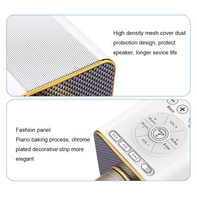 TOSING 04 Micrô Karaoke không dây Loa Bluetooth 2 trong 1 Hát & Ghi âm Máy hát KTV di động dành cho - Vàng