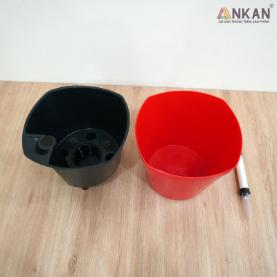 Chậu Tự Hút Nước ANKAN, Trồng Cây Nội Thất Để Bàn, Tự Tưới Thẩm Thấu, Có Phao Báo Nước, Nhựa Cao Cấp
