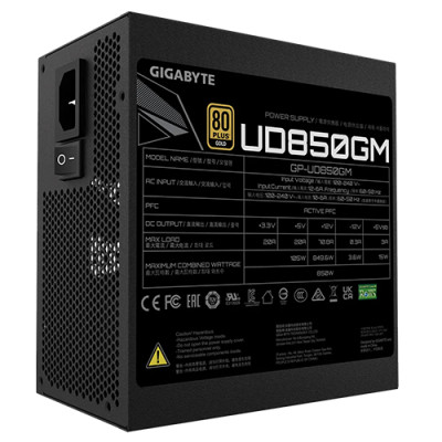 Nguồn máy tính Gigabyte UD850GM - 80 Plus Gold - Full Modular (850W) – Hàng Chính Hãng