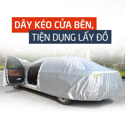[ HYUNDAI ACCENT ] Bạt Phủ xe ô tô huyndai accent áo trùm che phủ xe hơi nhôm bạc 4 chỗ đến 7 chỗ BPX
